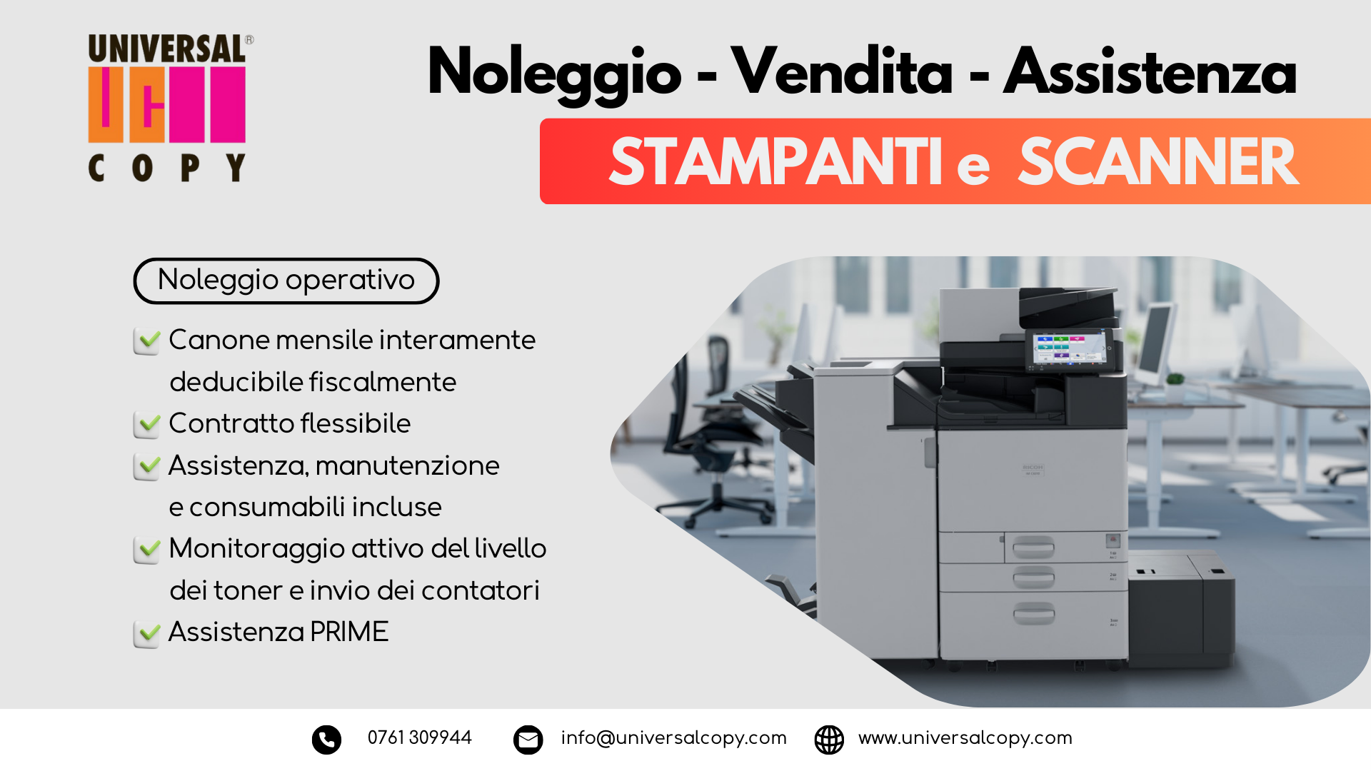 Noleggio Stampanti e Scanner